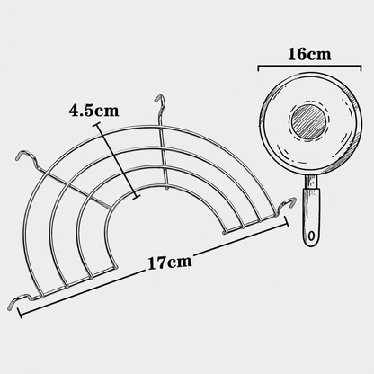 CrispRail™ Pot-Rim Oil-Drain Rack