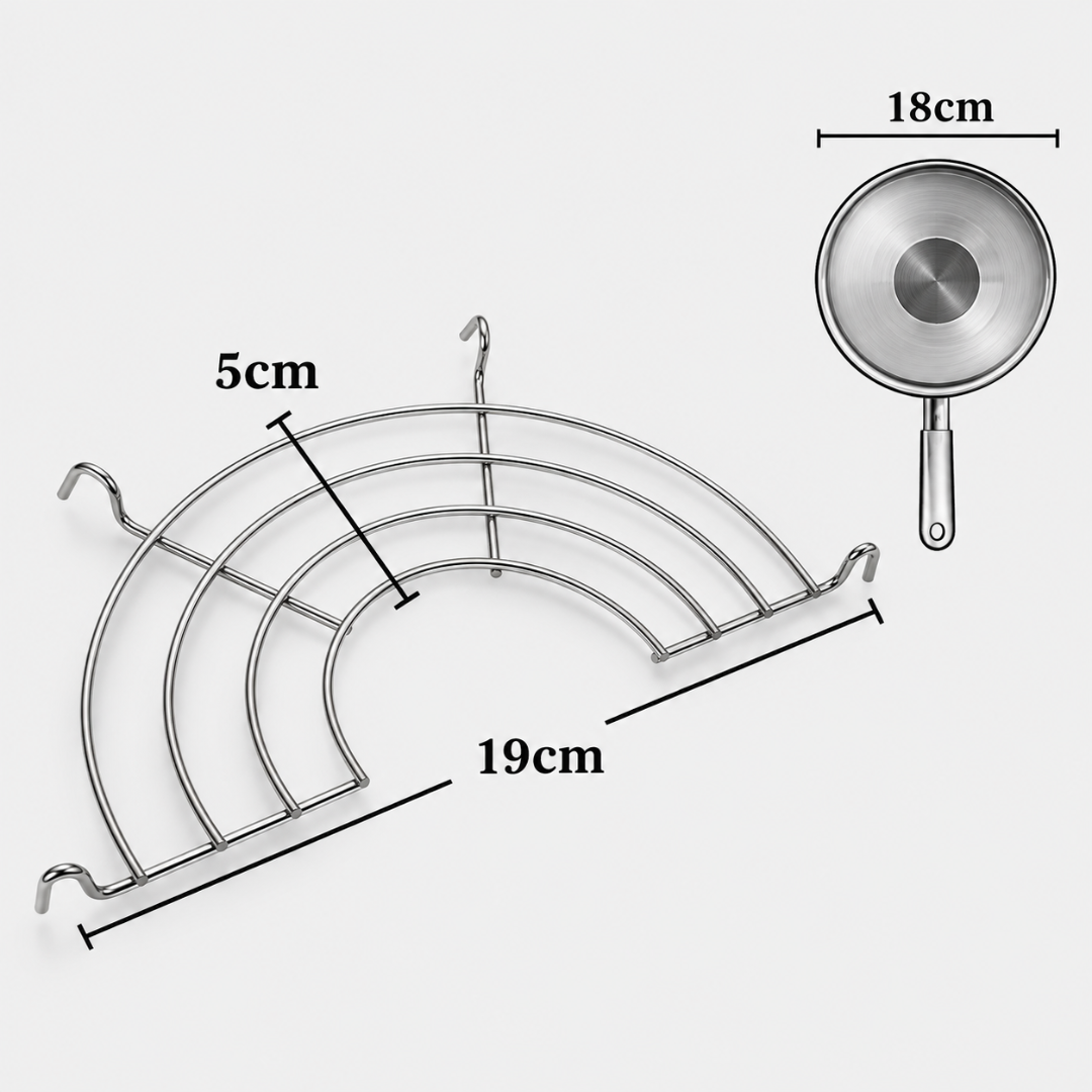 CrispRail™ Pot-Rim Oil-Drain Rack