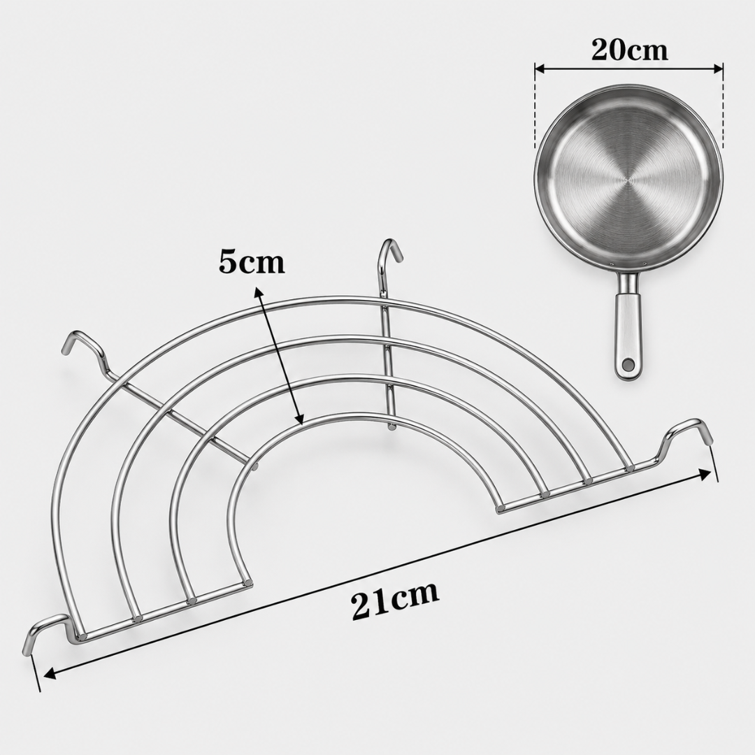 CrispRail™ Pot-Rim Oil-Drain Rack