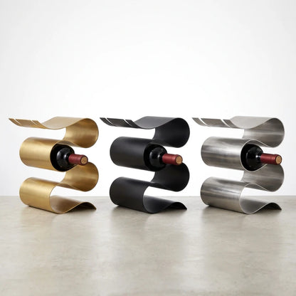 Josh & Tate CurveRack S-Wave Wine Stand - gold, black, and silver color options