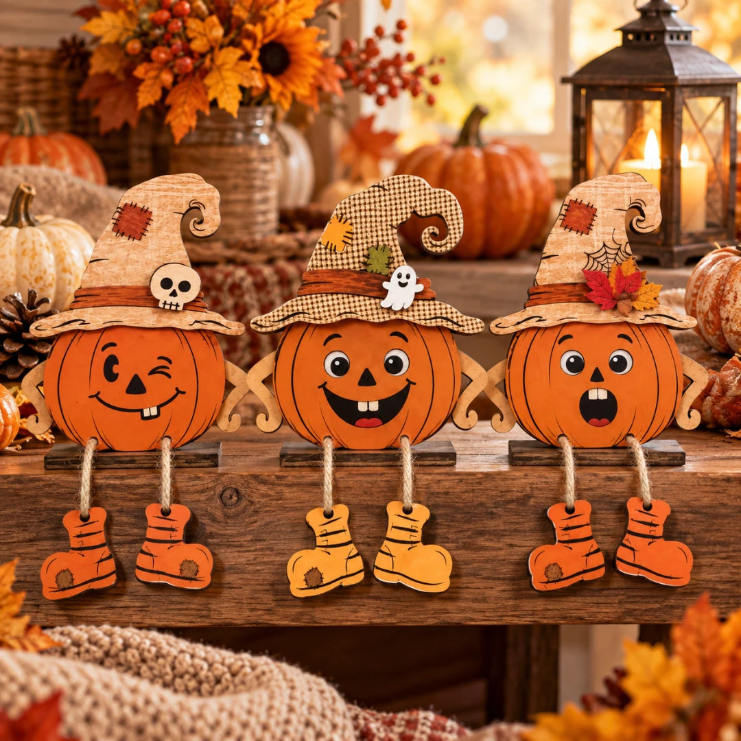 DeskBuddy™ Pumpkin Trio Desktop Decoration