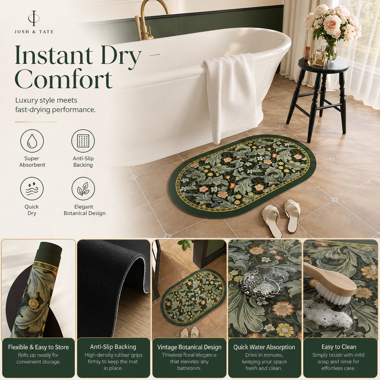 Diatom Super Absorbent Bathroom Mat