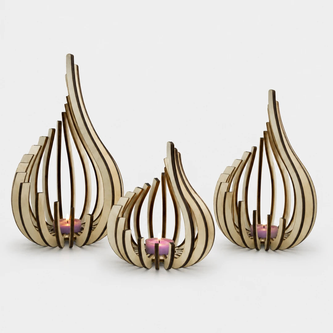 EmberVase™ Wood  Candle Holder
