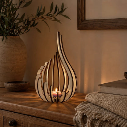 EmberVase™ Wood  Candle Holder
