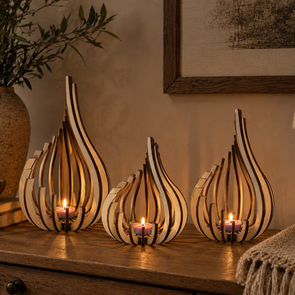 EmberVase™ Wood  Candle Holder