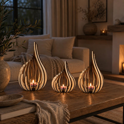 EmberVase™ Wood  Candle Holder
