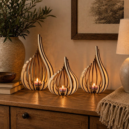 EmberVase™ Wood  Candle Holder