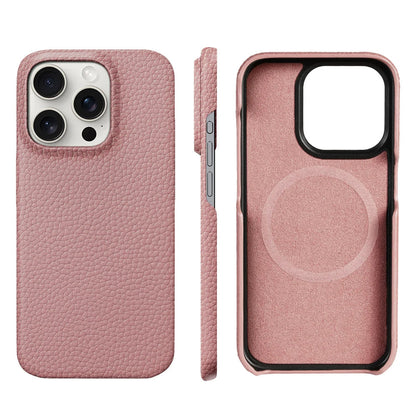 Pink phone case with textured finish on a white background