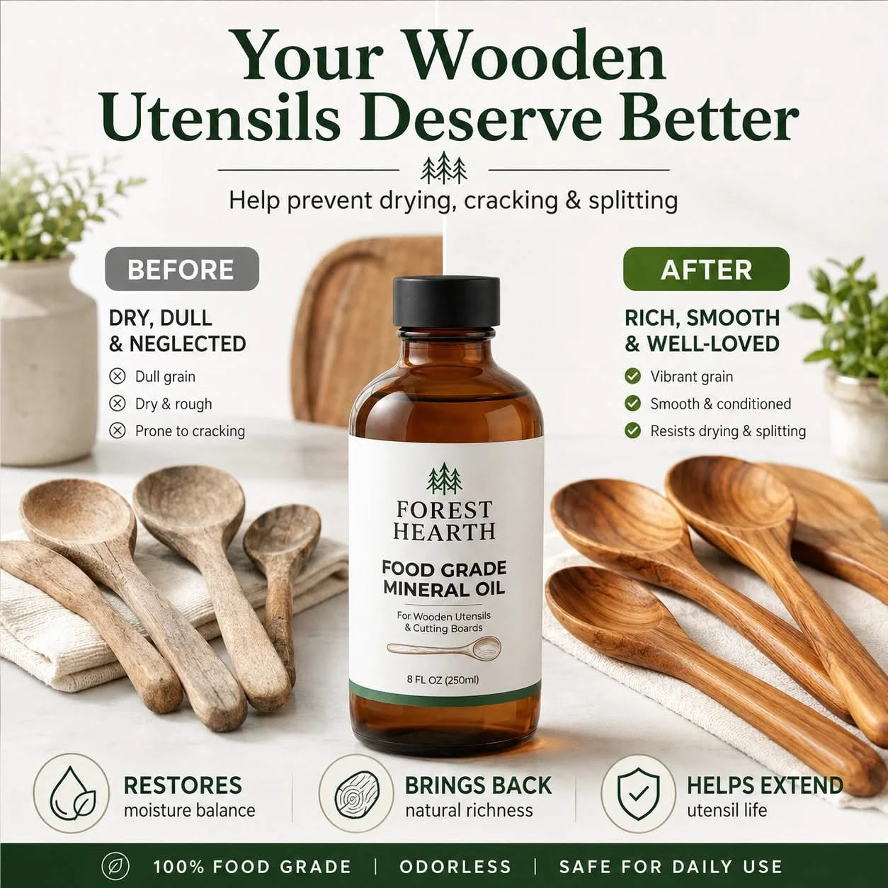 Food Grade Mineral Oil For Wooden Utensils-3