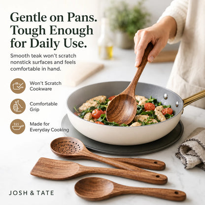 Forest Hearth™ Teak Wooden Utensil Set