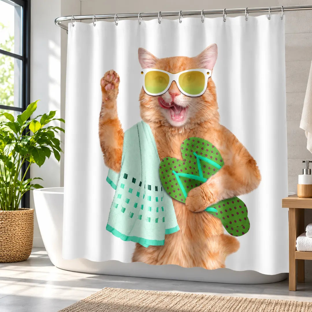 FurBath™ Waterproof Shower Curtain
