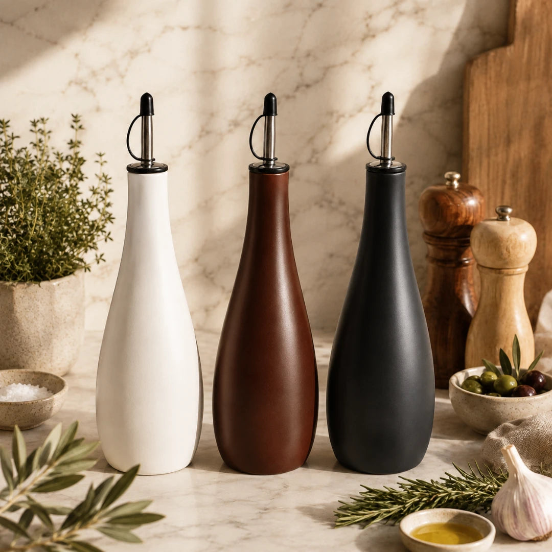 GlazePour™ Ceramic Oil & Vinegar Bottle