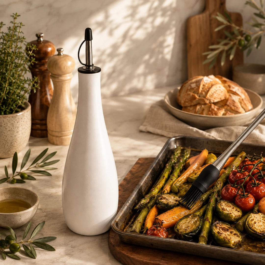 GlazePour™ Ceramic Oil & Vinegar Bottle