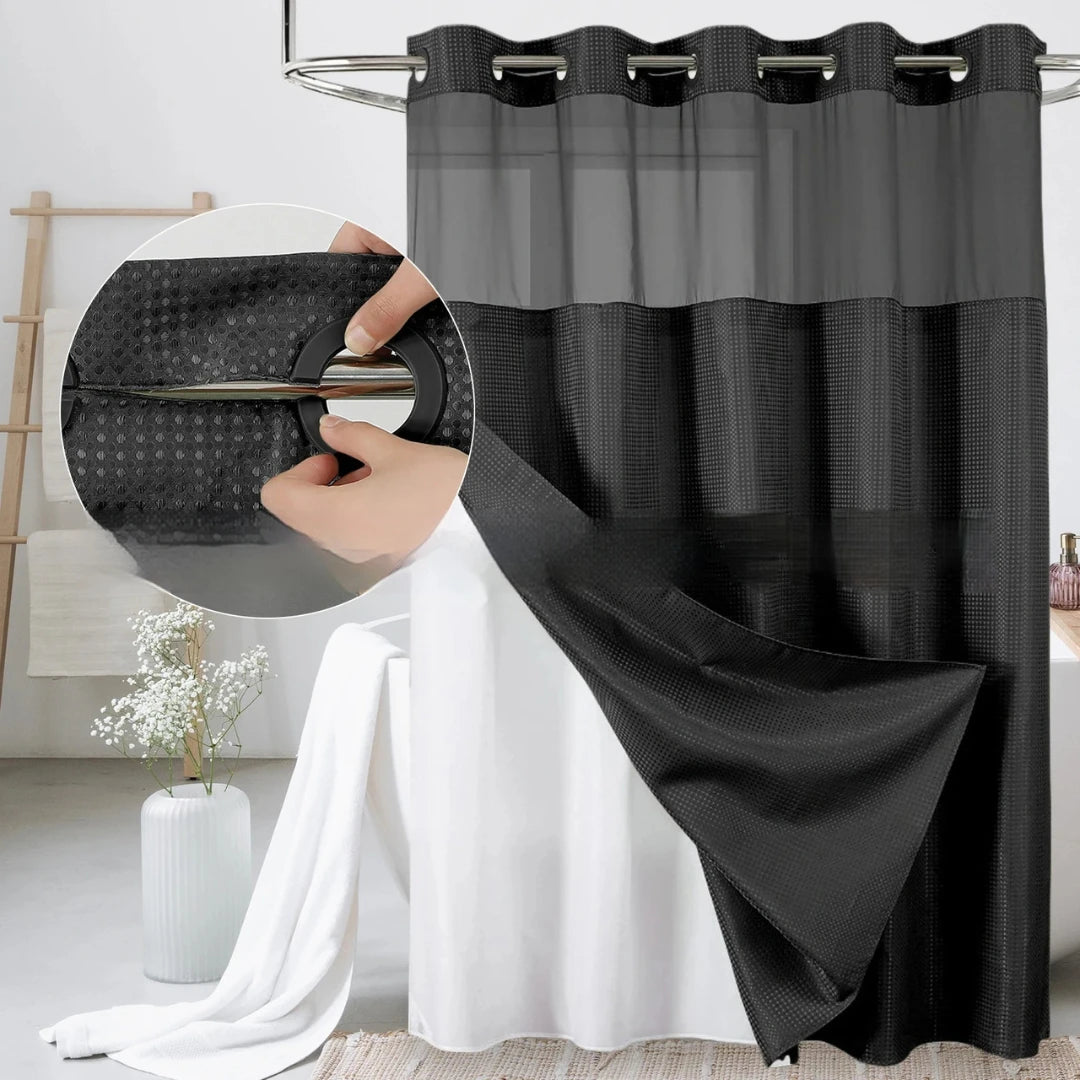 GlideCurtain™ No-Hook Shower Curtain