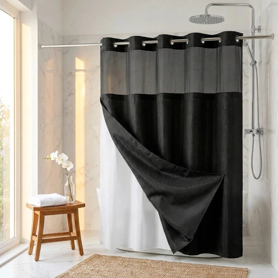 GlideCurtain™ No-Hook Shower Curtain