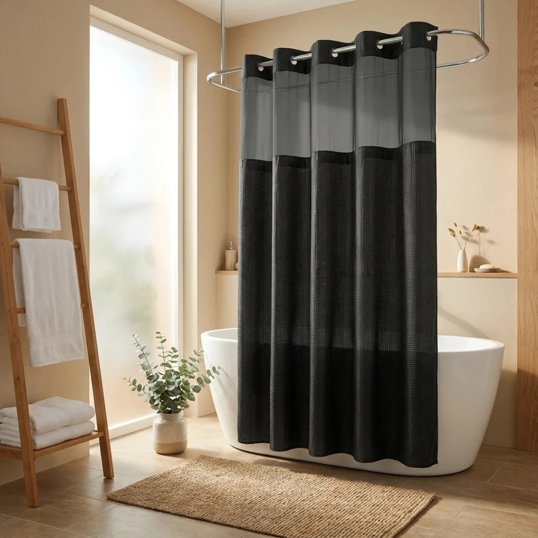 GlideCurtain™ No-Hook Shower Curtain