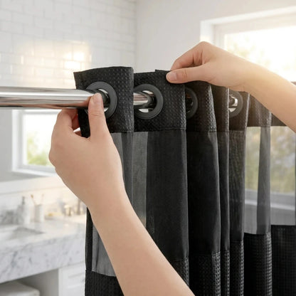GlideCurtain™ No-Hook Shower Curtain