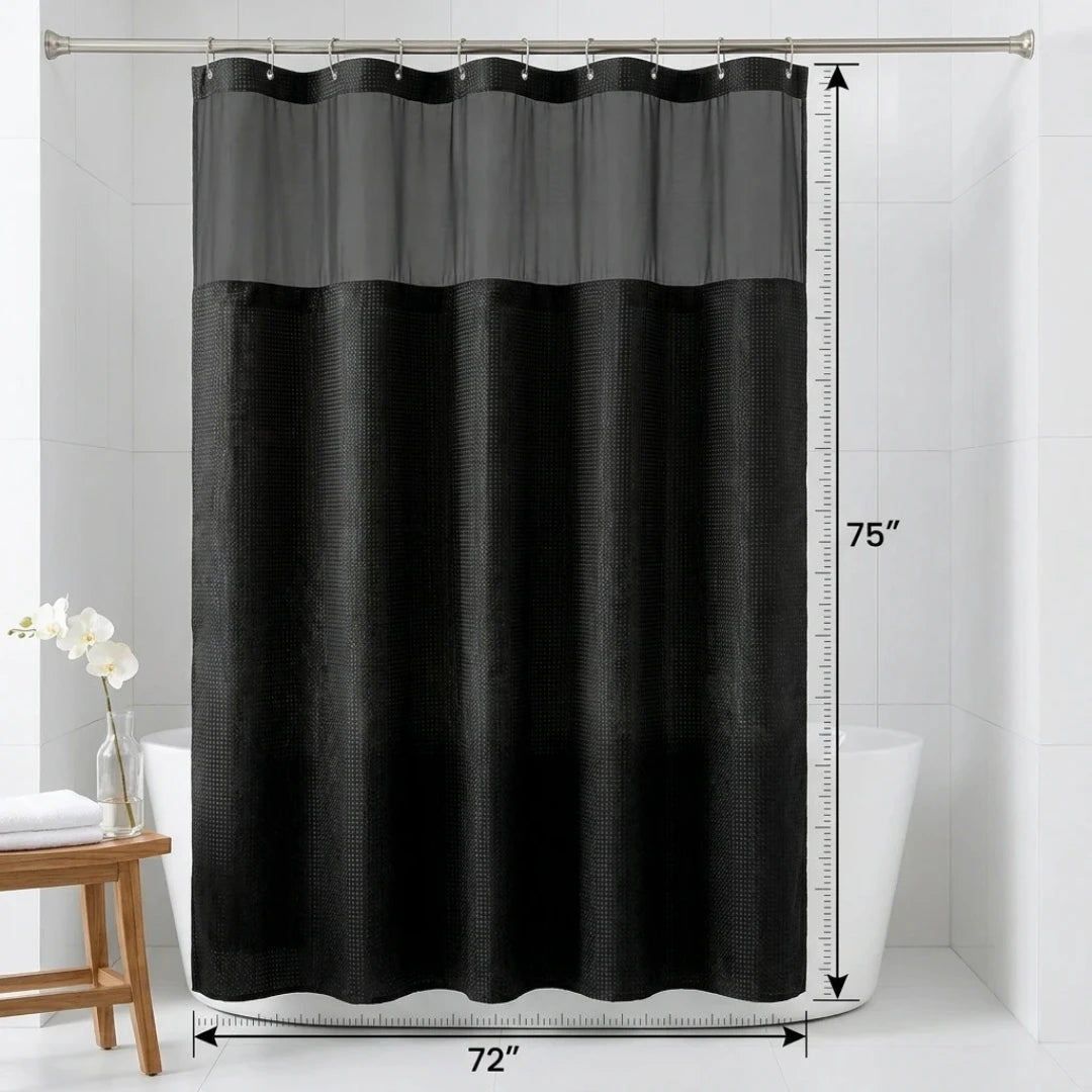 GlideCurtain™ No-Hook Shower Curtain