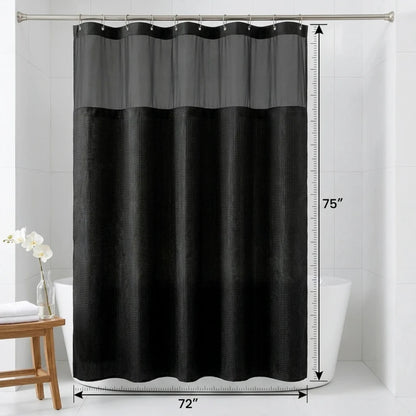 GlideCurtain™ No-Hook Shower Curtain