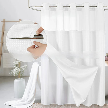 GlideCurtain™ No-Hook Shower Curtain