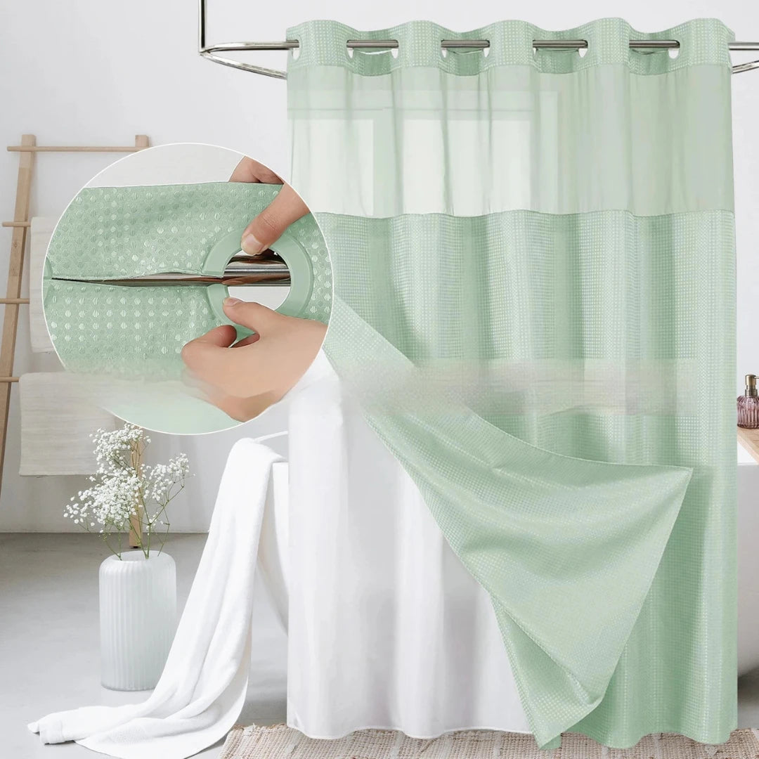 GlideCurtain™ No-Hook Shower Curtain