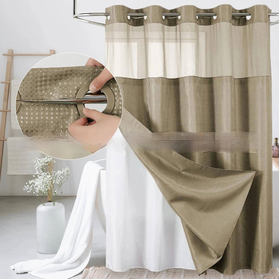 GlideCurtain™ No-Hook Shower Curtain