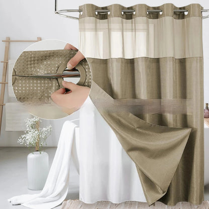 GlideCurtain™ No-Hook Shower Curtain