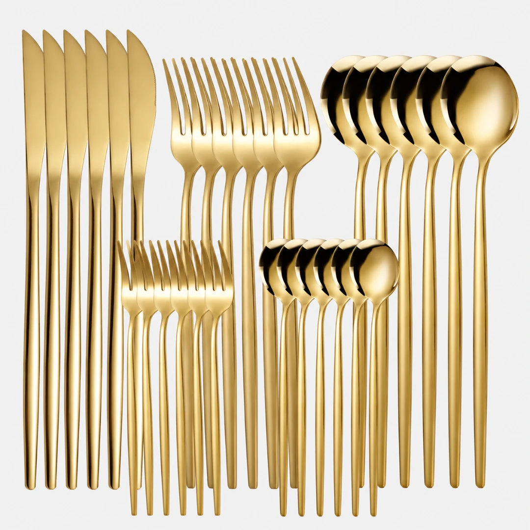 GoldEdge™ 30-Piece Flatware Set