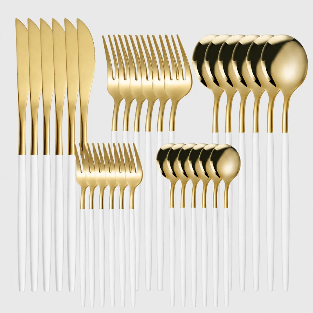 GoldEdge™ 30-Piece Flatware Set