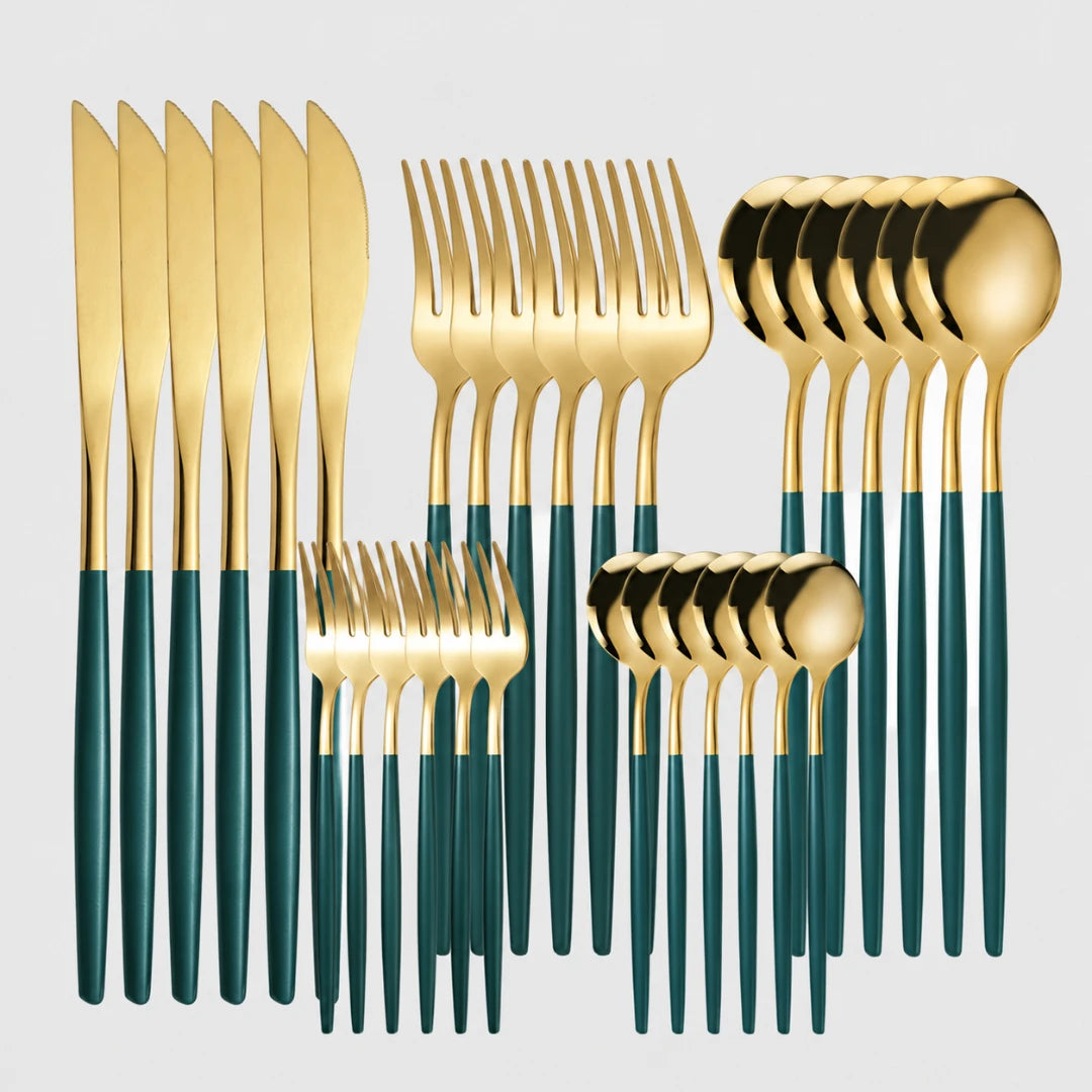 GoldEdge™ 30-Piece Flatware Set