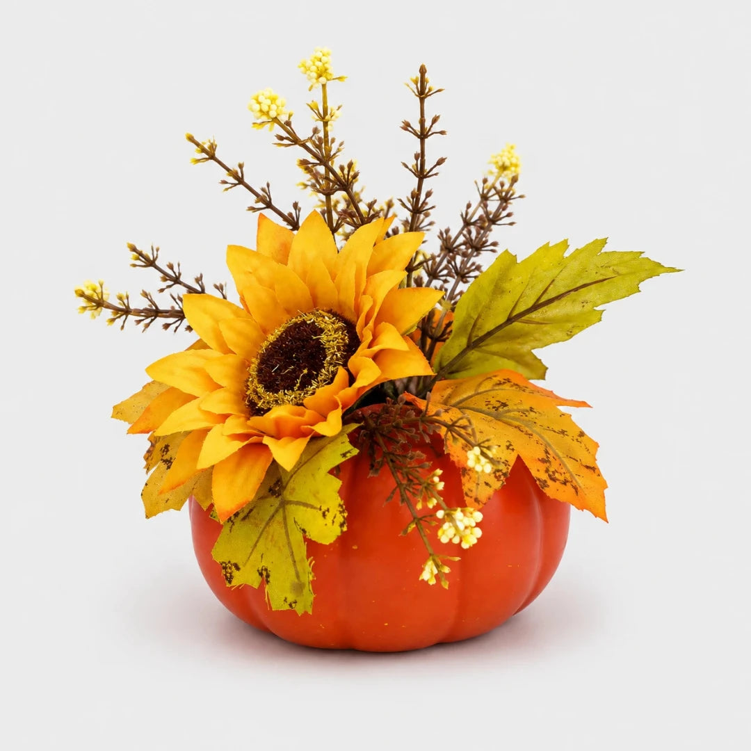 GoldenHarvest™ Decorative Artificial Pumpkin And Maple Leaf Ornaments
