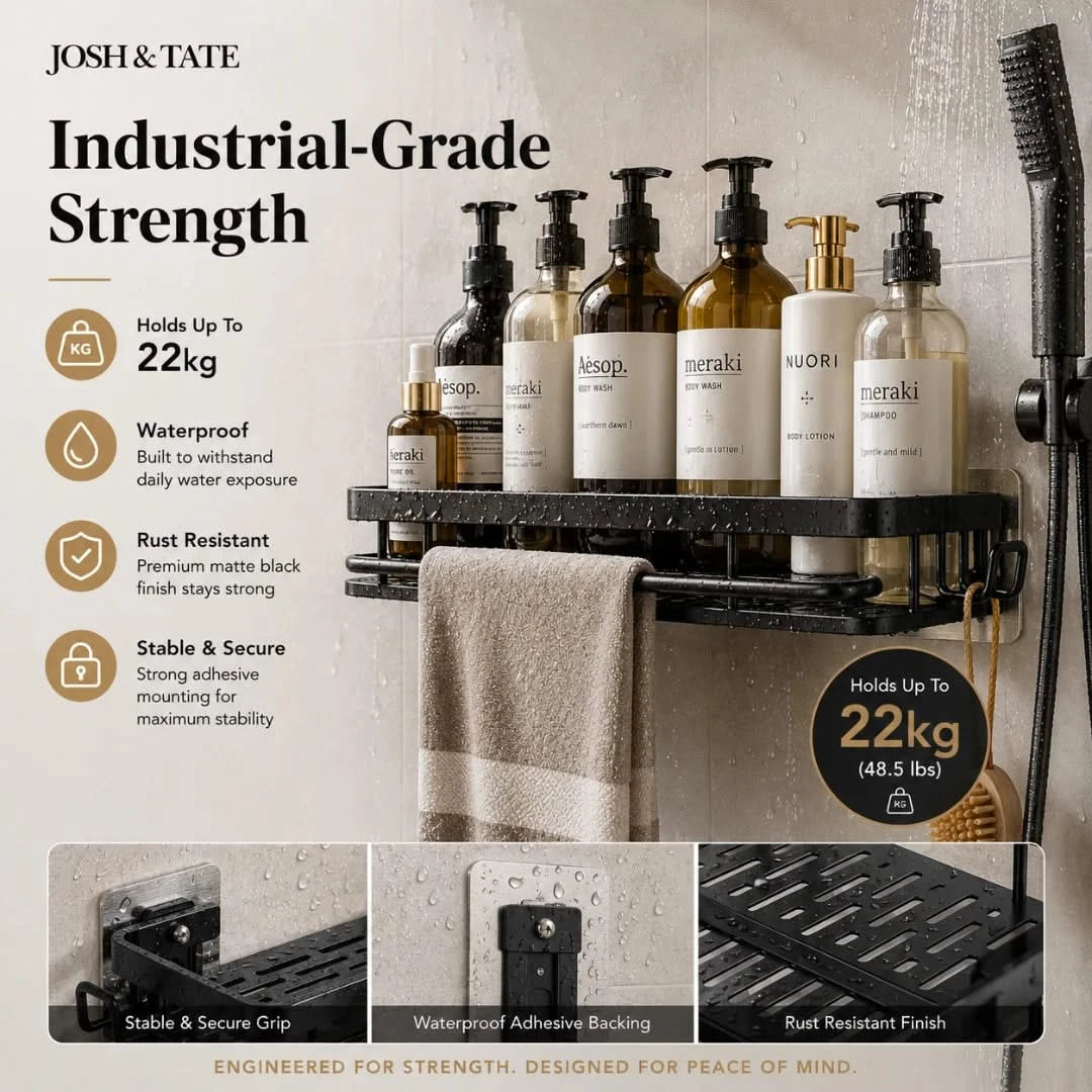GridMount™ Adhesive Shower Shelf Set