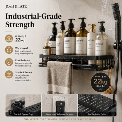 GridMount™ Adhesive Shower Shelf Set