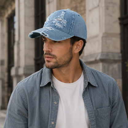 GritWash™ Distressed Denim Cap