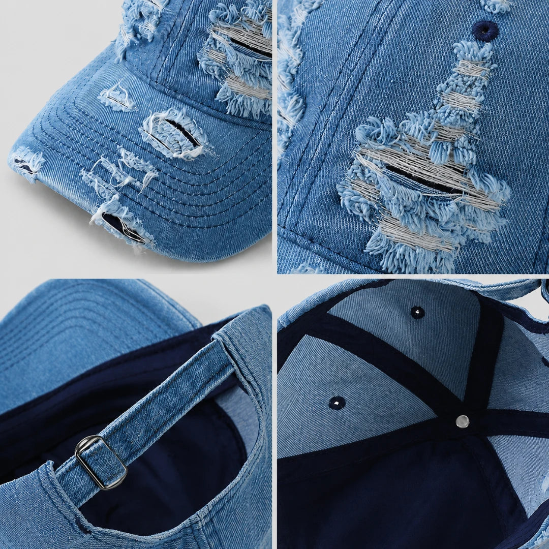 GritWash™ Distressed Denim Cap