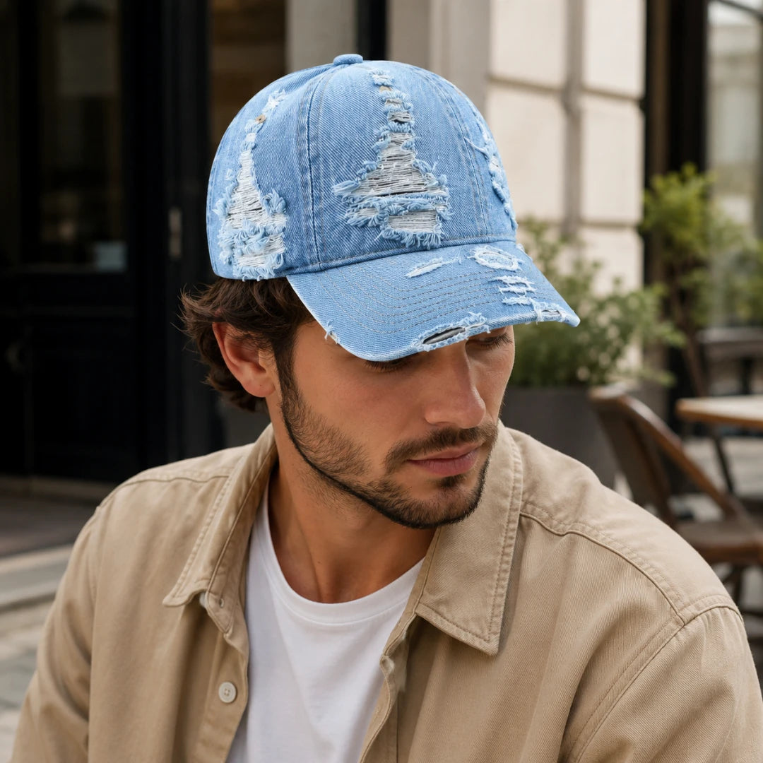 GritWash™ Distressed Denim Cap