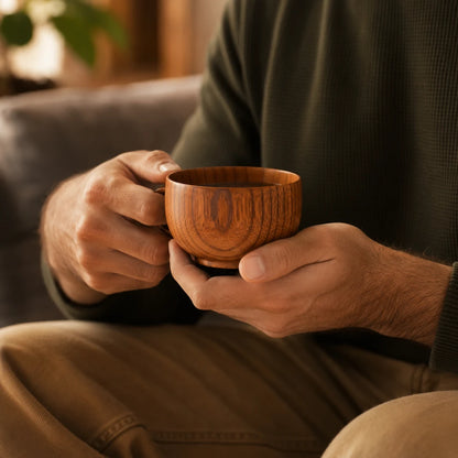 HearthGrain™ Wooden Coffee Mug