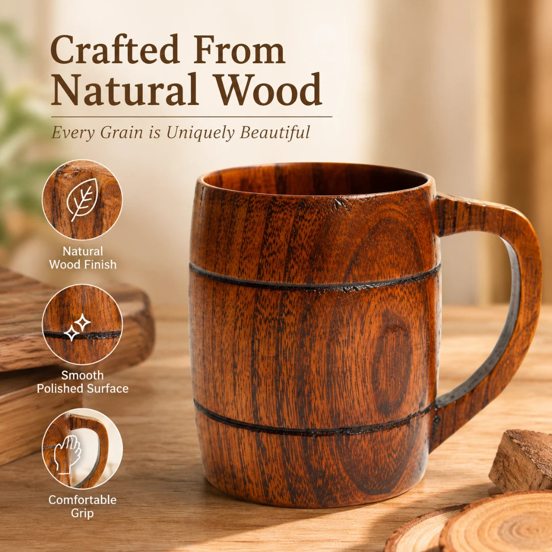 HearthGrain™ Wooden Coffee Mug
