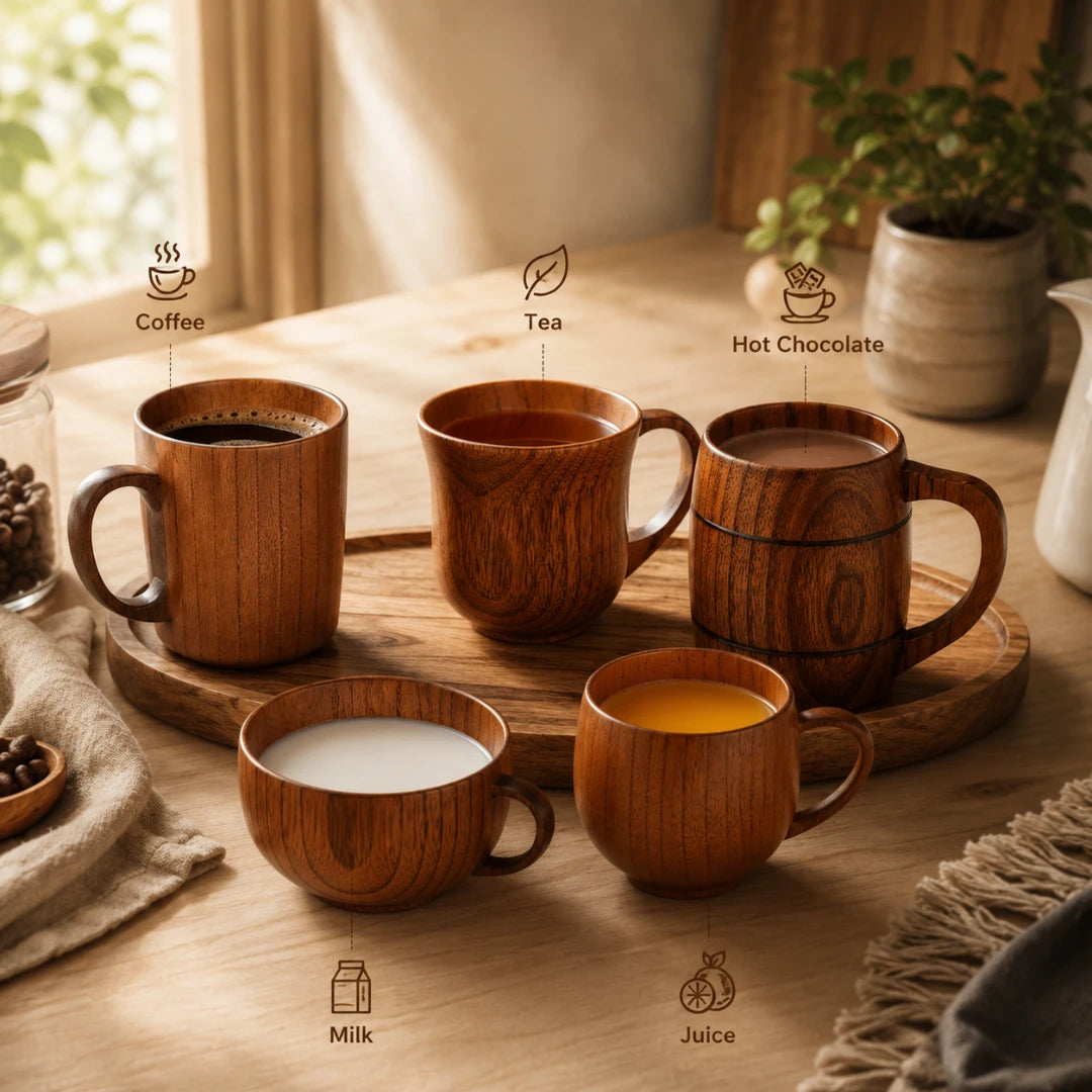 HearthGrain™ Wooden Coffee Mug