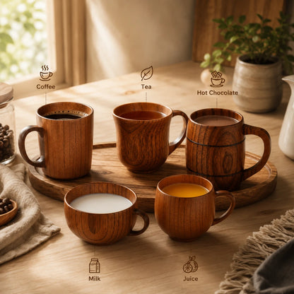 HearthGrain™ Wooden Coffee Mug