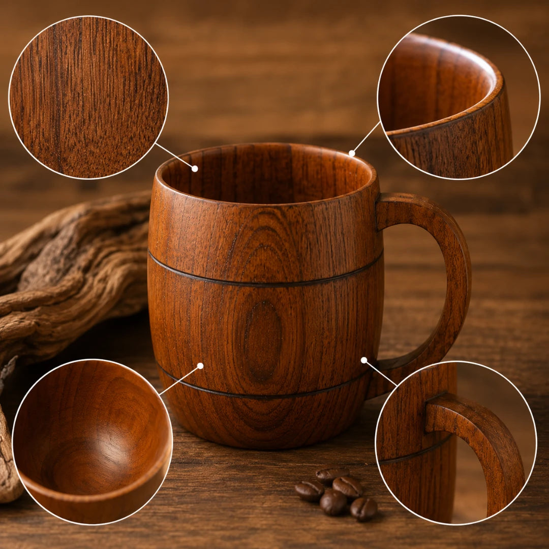 HearthGrain™ Wooden Coffee Mug