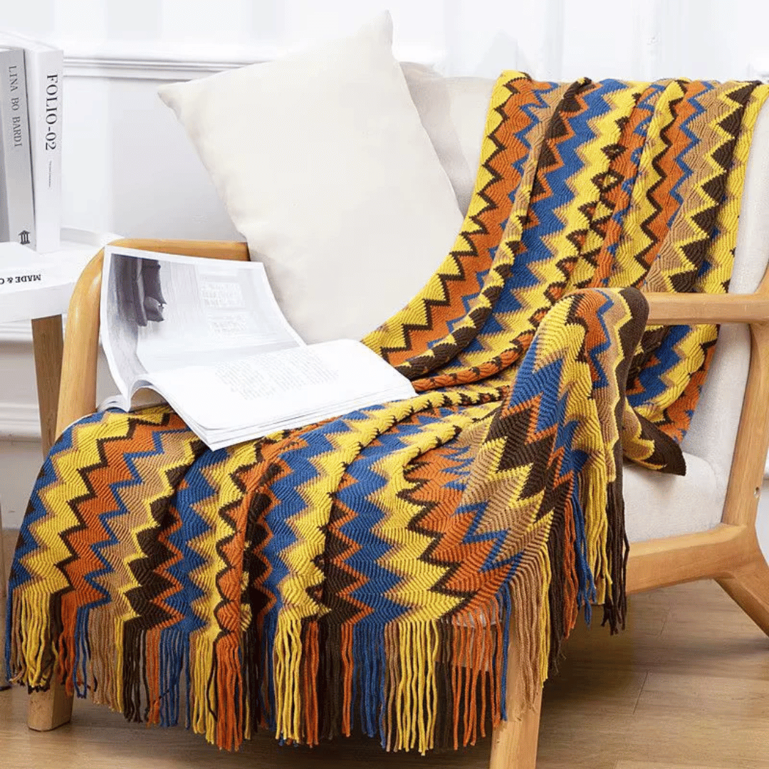 Marbella™ Boho Tassel Throw Blanket