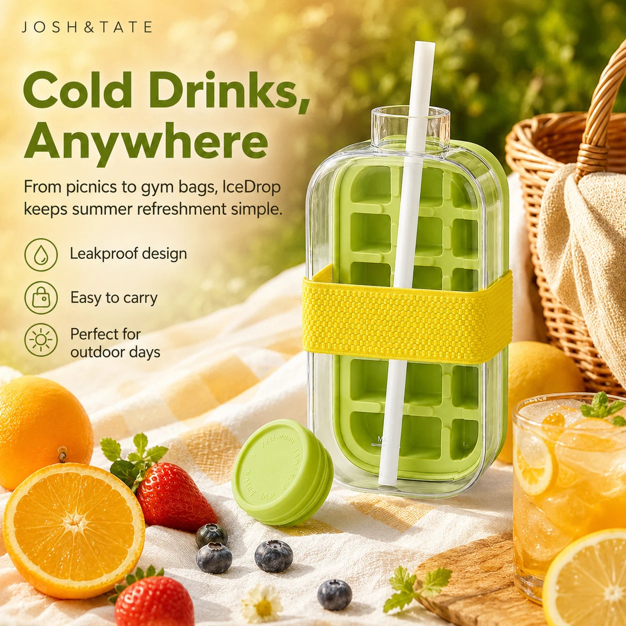 IceDrop – 2-in-1 Ice Cube Tray & Drinking Bottle