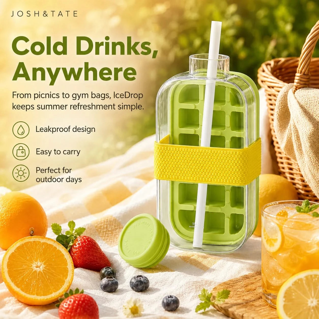IceDrop – 2-in-1 Ice Cube Tray & Drinking Bottle