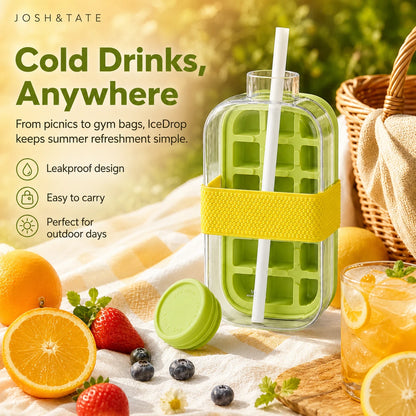 IceDrop – 2-in-1 Ice Cube Tray & Drinking Bottle