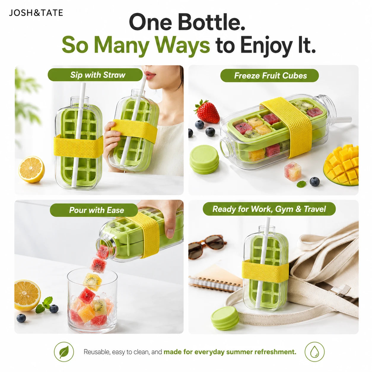 IceDrop – 2-in-1 Ice Cube Tray & Drinking Bottle
