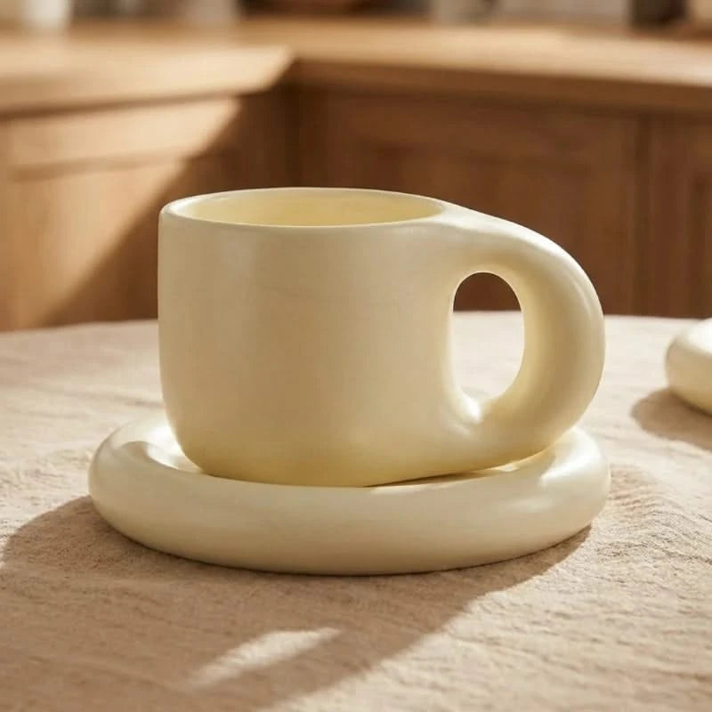 ChubMug™ Ceramic Mug & Saucer Set