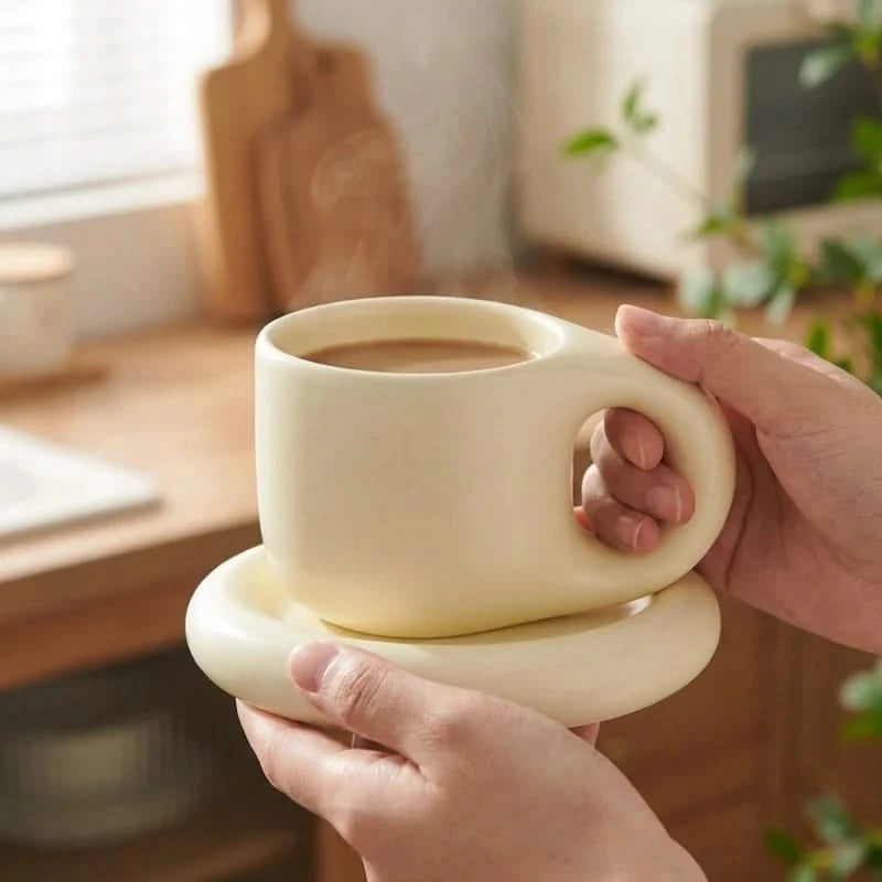 ChubMug™ Ceramic Mug & Saucer Set