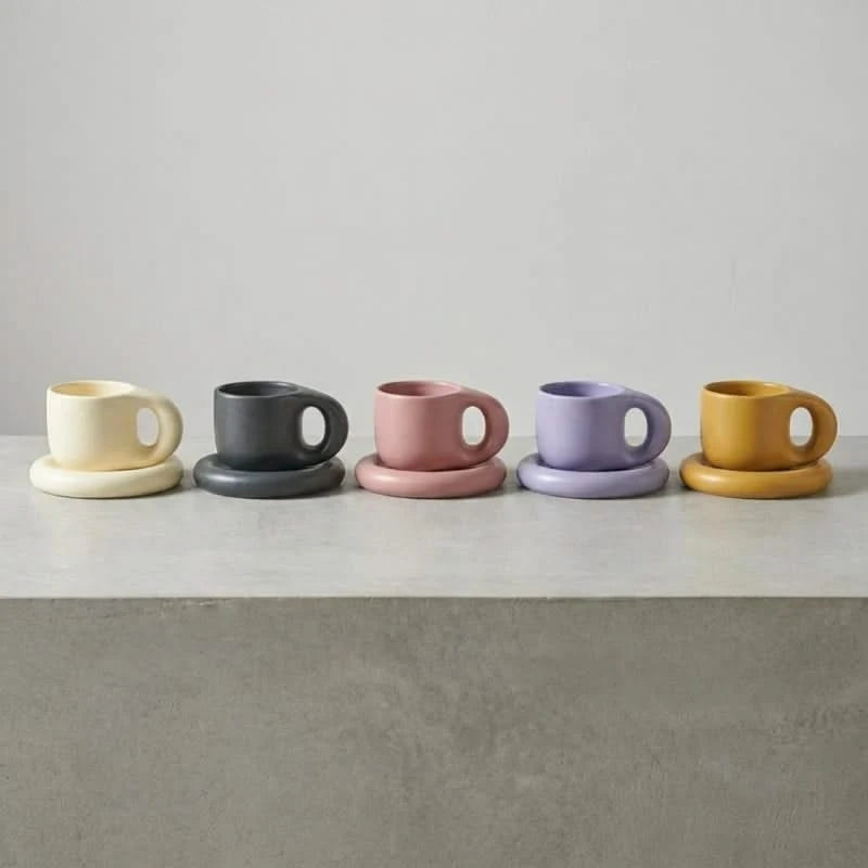 ChubMug™ Ceramic Mug & Saucer Set