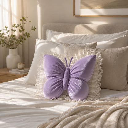 LaceFlutter™ Butterfly Pillow